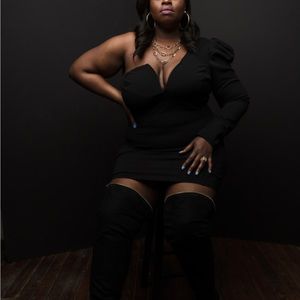 Black one shoulder Mini dress